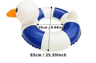 Striped Duck Baby Inflatable Toys Cartoon PVC Thickened Swimming Ring Summer Pool Beach Inflatable Floating Water Toys
