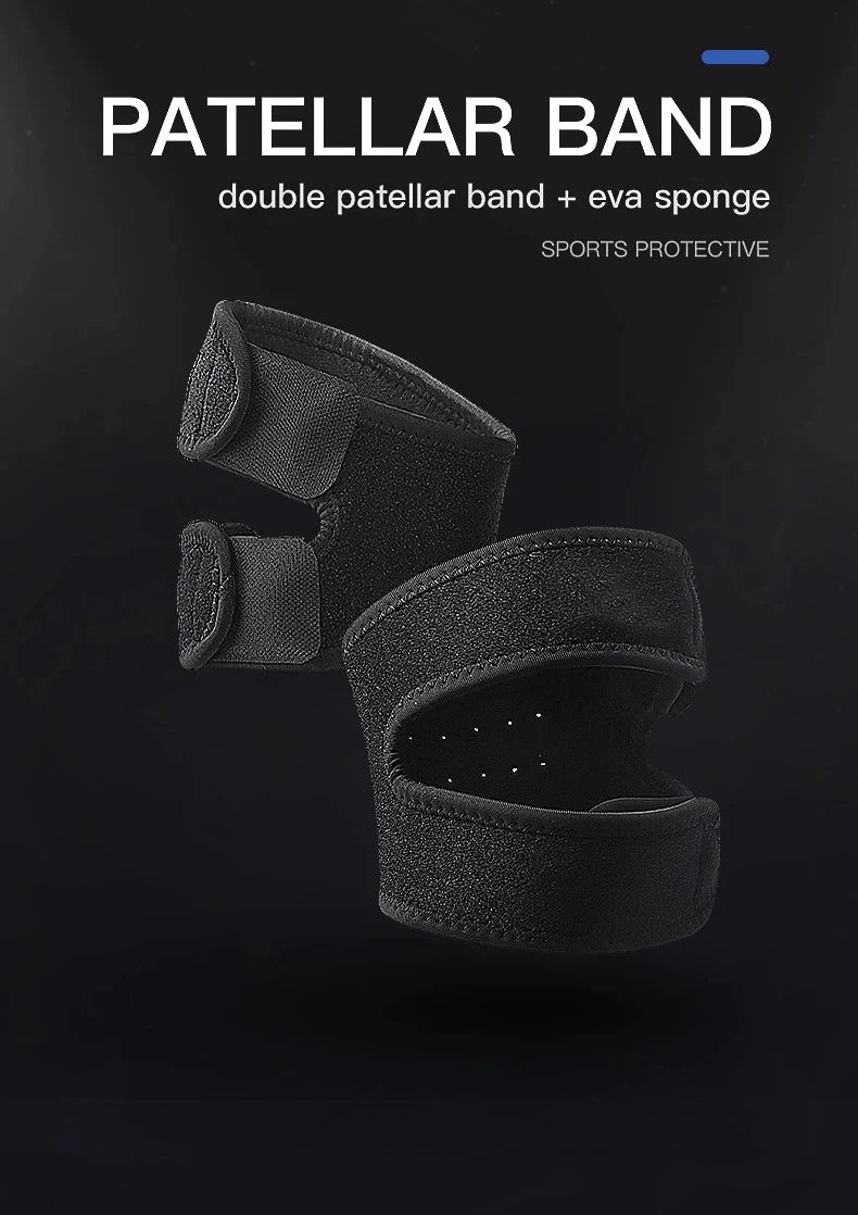 1PC Pressurized Knee Wrap Sleeve Support Bandage Pad Elastic Braces Knee Hole Kneepad Safety Basketball Tennis Cycling Knee Pads