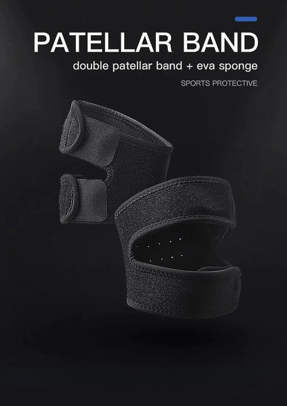 1PC Pressurized Knee Wrap Sleeve Support Bandage Pad Elastic Braces Knee Hole Kneepad Safety Basketball Tennis Cycling Knee Pads