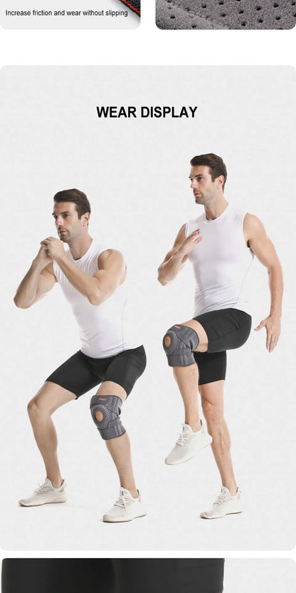 AOLIKES 1PCS NEW Knee Brace with Side Stabilizers & Patella Gel Pads,Knee Support for Cycling,Running,Climbing