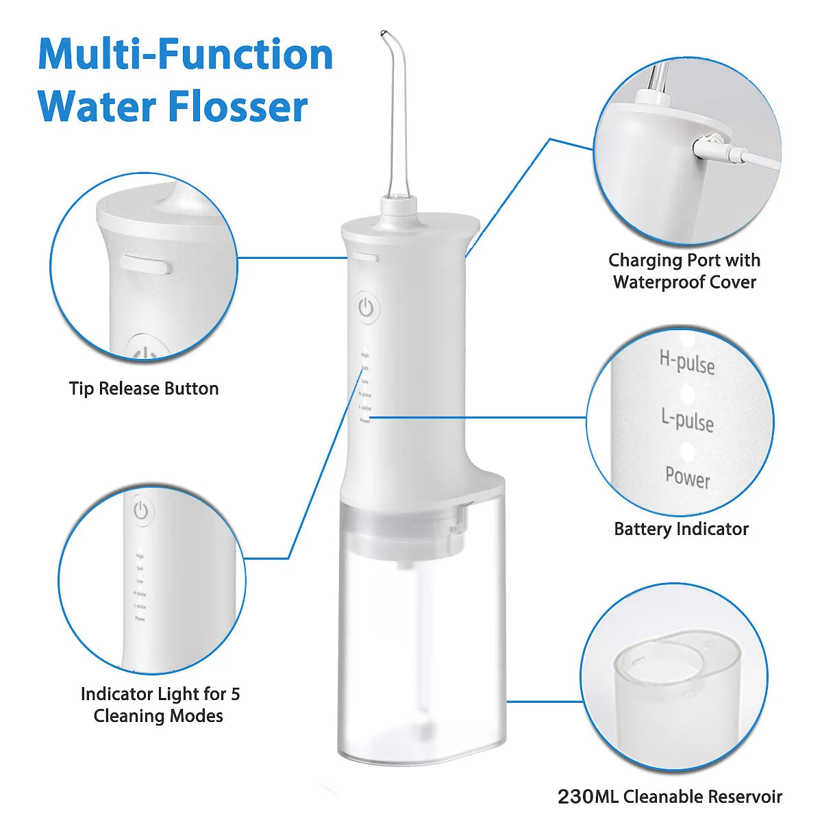 New 2026 Smart  Portable Oral Irrigator Dental Teeth Whitening Flosser bucal tooth Cleaner waterpulse Water Thread For Teeth