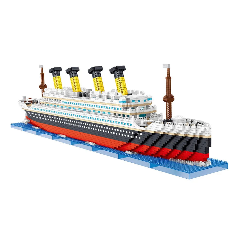 KNEW BUILT 6 Kinds Titanic Model Cruise Ship Building Block for Adult Micro Mini Brick Toy Perfect Gift Entertainment Decoration