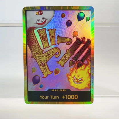 1PCS/30Pcs One Piece TCG GOLD DON!! Anime Collection Cards PRB-01 Foil English SUPER PARALLEL FOIL NM Refraction The Gift
