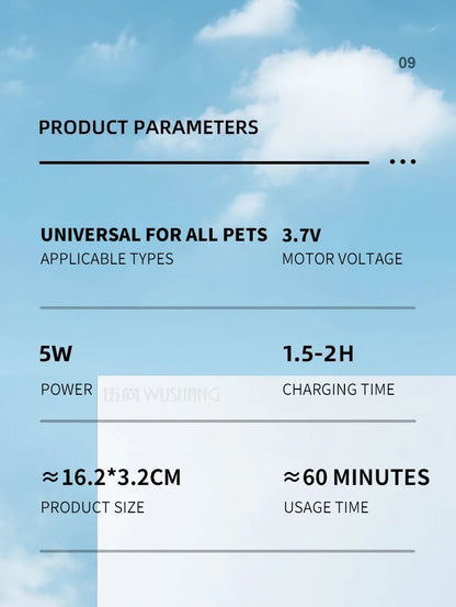 Pet Dog Electric Groomer Trimmer with LED Light Waterproof Pet Foot Hair Trimmer Low Noise Cat Dog Face Foot Ear Hip Paw Shaver