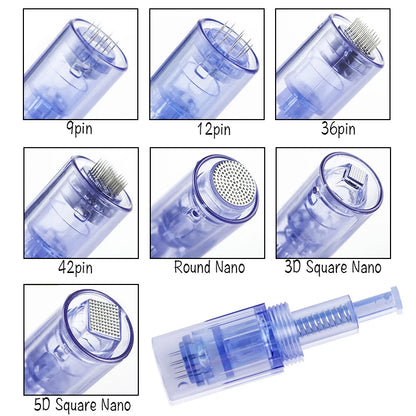 10PCS Derma Pen Needles Screw Cartridge Replacement Heads For Nano Microneedling Pen MicroNeedle Derma Stamp Skin Care