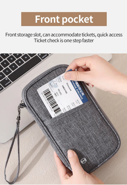 Passport Holder Bag Family Rfid Blocking Passport Wallet Travel Essentials Wallet Travel Document Organizer Credit Cards Case