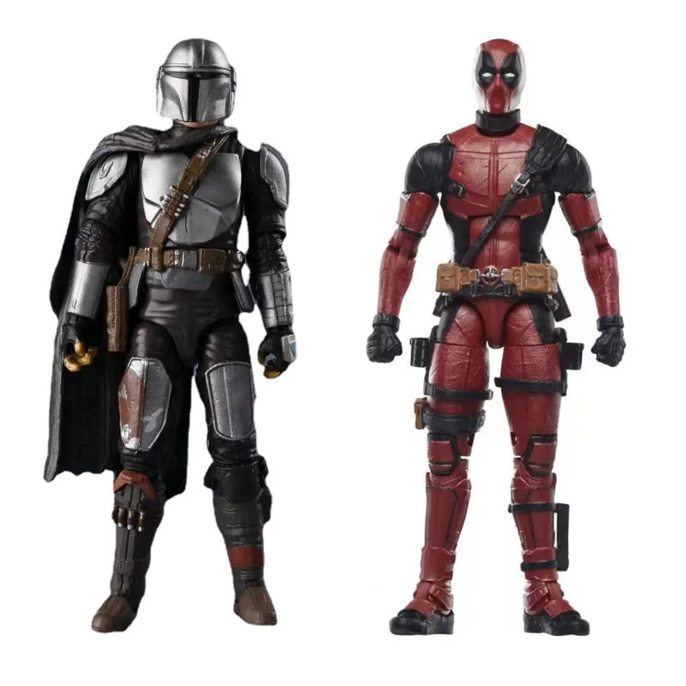 Legends Series X-Men Deadpool The Manda lorian DIN DJARIN & Yoda Action Figure Joints Moveable PVC Model Toys Collection Doll
