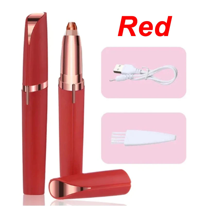 Womens Electric Eyebrow Trimmer Eye Brow Shaper Pencil Face Hair Remover For Women Automatic Eyebrow Shavers Pocketknife