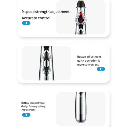 2/3/5 Heads Electronic Acupuncture Pen Safe Acupuncture Electric Massage Pen 9th Gear Meridian Energy Meridian Pen Neck