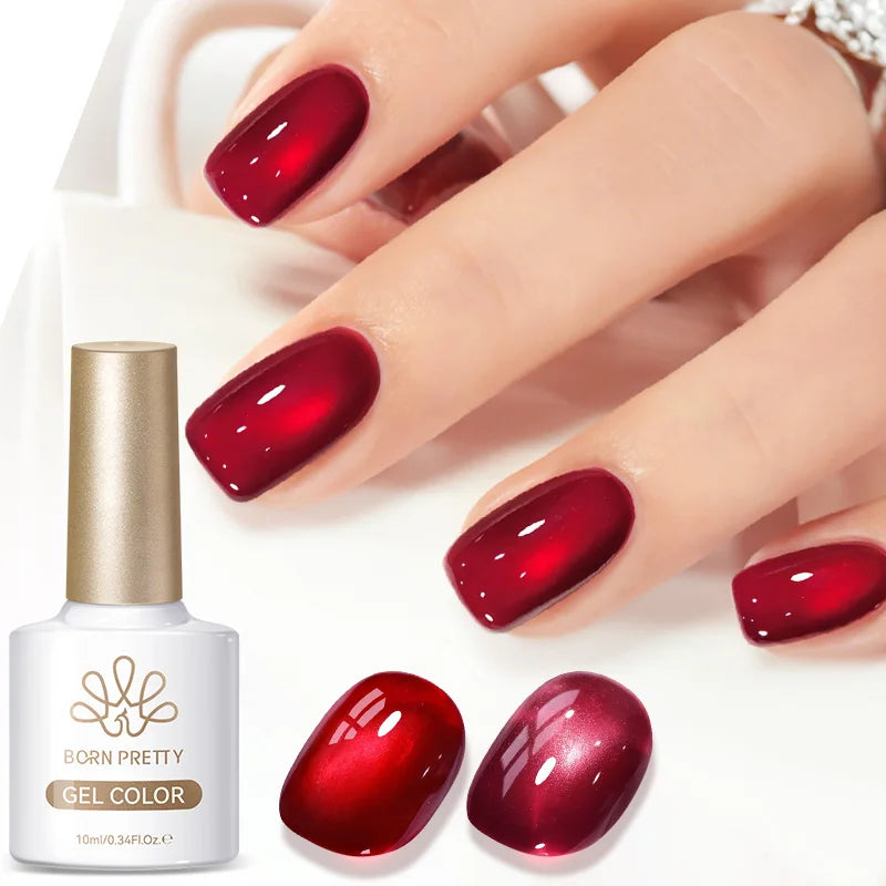 BORN PRETTY 10ml Brown Purple Black Red Cat Magnetic Gel Polish Manicure Soak Off UV Gel Nail Art Varnish Autunm Winter Nails