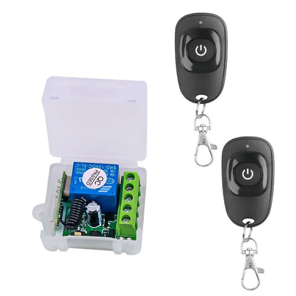 DC12V 433MHz RF Wireless Remote Control Switch 2 Channels Relay Receiver Diy Control for Garage Door Curtain Motor Light