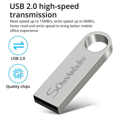 SomnAmbulist Pen Drive 32GB 64GB 128GB High Speed USB2.0 for PC Mobile Mini Pen Drive 16GB 32GB USB Flash Drive 64GB 8GB 4GB