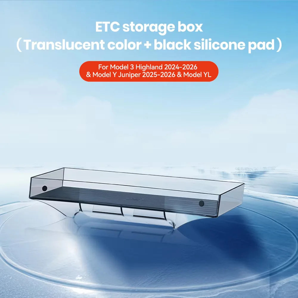 YZ For New Tesla Highland Model 3 Y Juniper Tray Magnetic Under Screen Fold Storage Box ETC Screen Storage Box Accessories