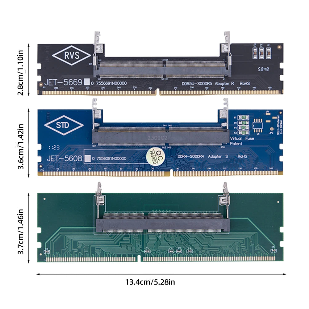1-5PCS SO-DIMM To PC DIMM Card Laptop To Desktop Memory Adapter Card DDR3 DDR4 Memory RAM Adapter Card Stick