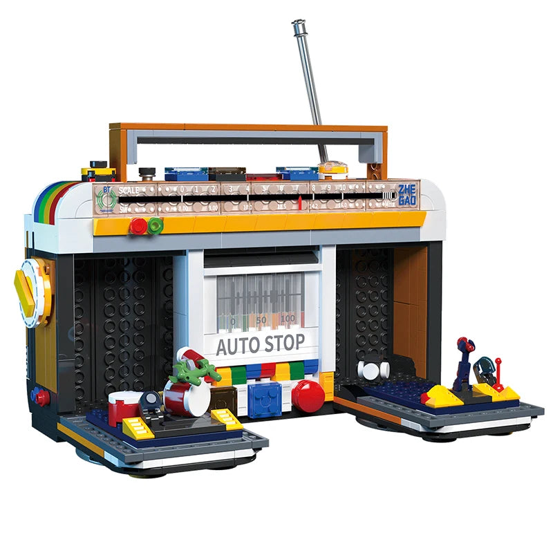 554PCS Color Radio Model Building Blocks Retro Small Home Appliances Assembly Bricks DIY Toys Decoration Children Holiday Gift
