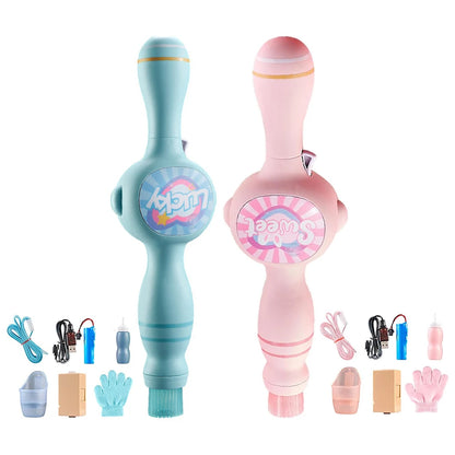 Elastic Smoke Bubble Machine USB Rechargeable Portable Bubble Maker Elastic Bubble Fog Wand for Kids  Electric Bubble Blower