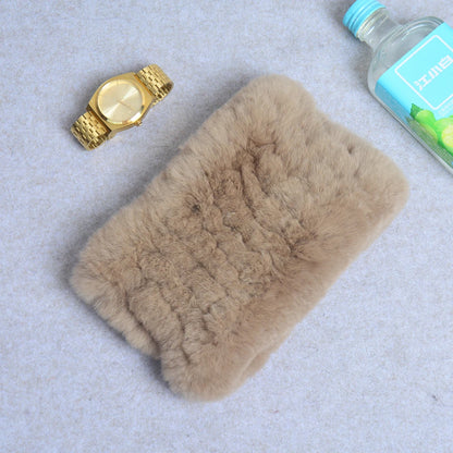 Women Handmade Stretch 100% Real Rabbit Fur Scarf Knit Genuine Rex Rabbit Fur Headbands Girls Natural Rabbit Fur Ring Scarves