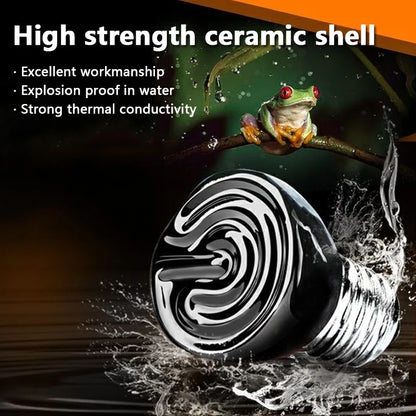 Ceramic Emitter Heat Light Mini Black Pet Heating Lamp Infrared Bulb 25/50/ 75/100W Brooder Chickens Reptile lamp