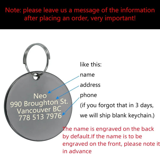 VIP Pets ID Tag Customizable Engraved  for Dog Cat Bronze Nameplate Tags Personalized  Address Number Dogs Collar ID Pendant