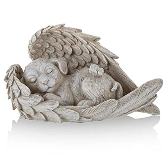 dog/Cat Angel Memorial Statue Commemorates Our Lost Fur Baby,Cat Figurines is Placed in The Outdoor Garden or Tombstone, Resin