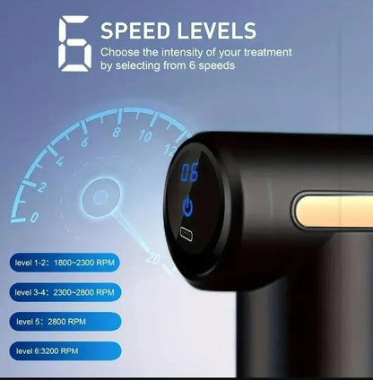 Fascial Massage Gun Electric Waist and Back Massager High-Frequency Vibration  Muscle Relaxation Electric Shoulder Massage Gun