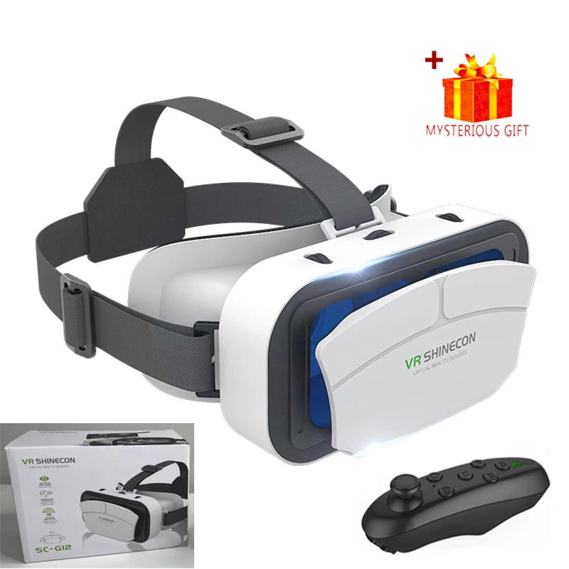 Shinecon Viar Virtual Reality VR Glasses Headset 3D Device Helmet Goggles Lenses For Smartphone Smart Phone Game Cell Mobile Set