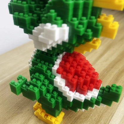 Knew Built Micro Mini Building Blocks Toys Create Your Green Dinosaur Jungle Perfect Children’s Playmate and Decorative Ornament