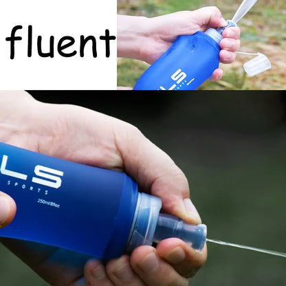 WRELS Camping Soft Water Bottle Drinking Sport Folding Bag Flask Outdoor Running Hydration Pack Waist Bicycle BPA Free