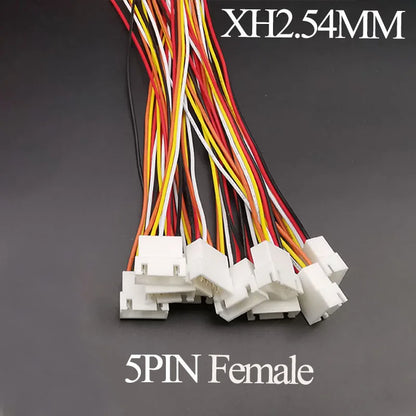 10PCS  Micro JST XH 2.54 2P 3P 4P 5P 6PIN Male Female Plug Connector 2.54mm Pitch With Wire Cable Battery Charging Cable