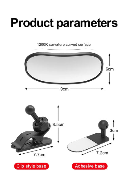 New Car Rearview Mirror Wide View Safety Mirror For Windshield Infant Car Seats Clear Reflection 360-Degree Rotatable Adjustable