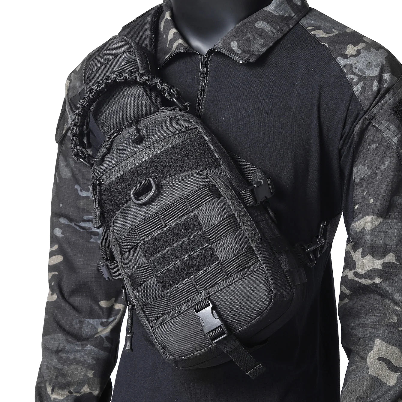 Multi functional outdoor chest bag, sports cycling, hiking, portable and wear-resistant crossbody bag