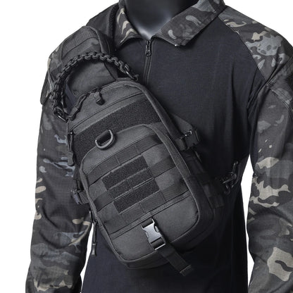 Multi functional outdoor chest bag, sports cycling, hiking, portable and wear-resistant crossbody bag