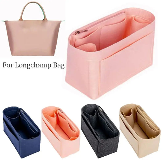 Dustproof Felt Liner for Longchamp Bag Felt Insert Liner Purse Organiser Pouch Handbag Tote Internal Organizer Bag with Pockets