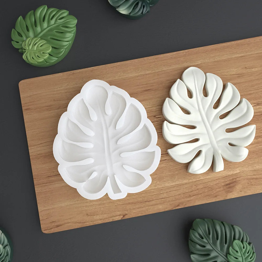 3D Tropical Leaves Silicone Mold for Handmade Soap Candle Resin Macking Molds DIY Art Crafts Aromatherapy Gypsum Ornaments Mould