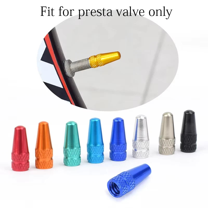 4/8pcs Aluminum Alloy Bicycle Tire FV Valve Cap MTB Road Bike Covered Protector Road MTB Tyre Dustproof Bike Presta Valve