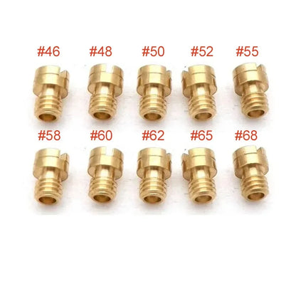 10pcs Carburetor Main Jets M4 for GY6 50cc 139QMB Motorcycle Scooter Mikuni Keihin Carburetor PZ19 Size from 30 to 145