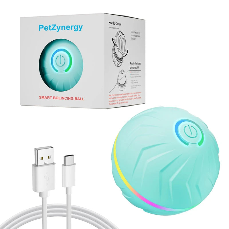 Smart Gravity Bounce Ball Dog Toy Ball Pet Toy Ball Random Jumping and Rolling Battery Life 4 Hours Large Small Dog Toy