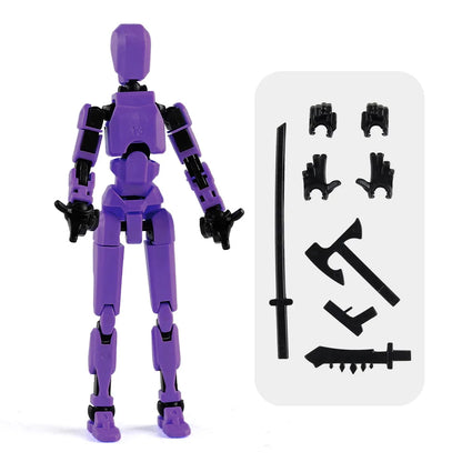 3D Multi-Jointed Movable Shapeshift Robot Joint Dog Creative Printed Mannequin Dummy Action Model Doll Toys for Children's Gifts