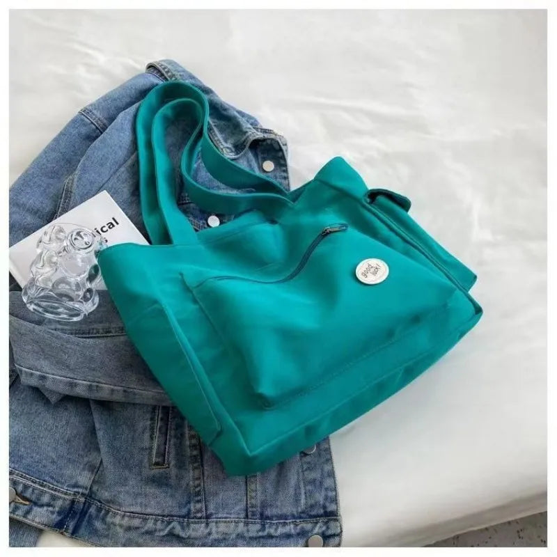 2025 Fashion Shoulder Bag for Women's Class Large Capacity Student Tote Bag  New Canvas Commuter Handbag Women Bag Eco Bag