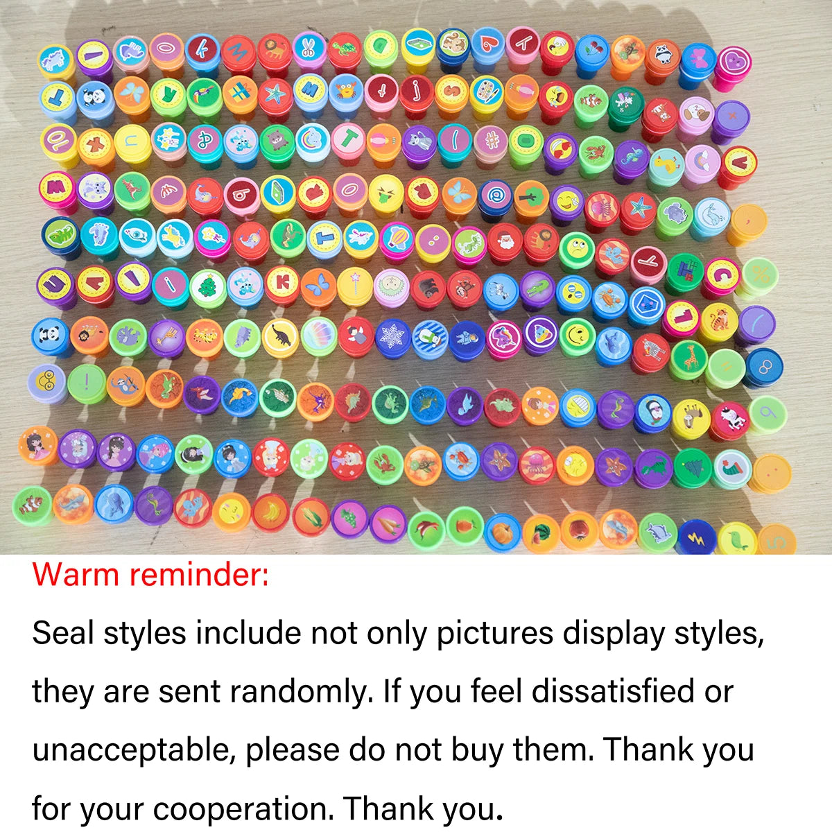 20pcs Assorted Stamps for Self-ink Stamps Toy anima Smiley Face Seal Scrapbooking DIY Painting Photo Album Decor ﻿