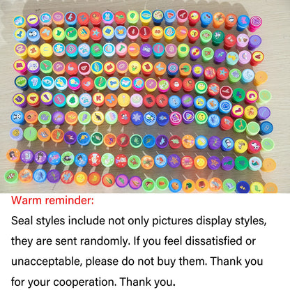 20pcs Assorted Stamps for Self-ink Stamps Toy anima Smiley Face Seal Scrapbooking DIY Painting Photo Album Decor ﻿