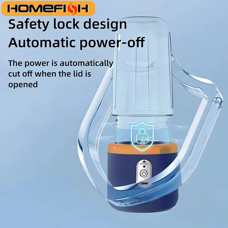 HOMEFISH New Student Home Use Multi-Function Juice Maker Portable Rechargeable Small Juice Cup