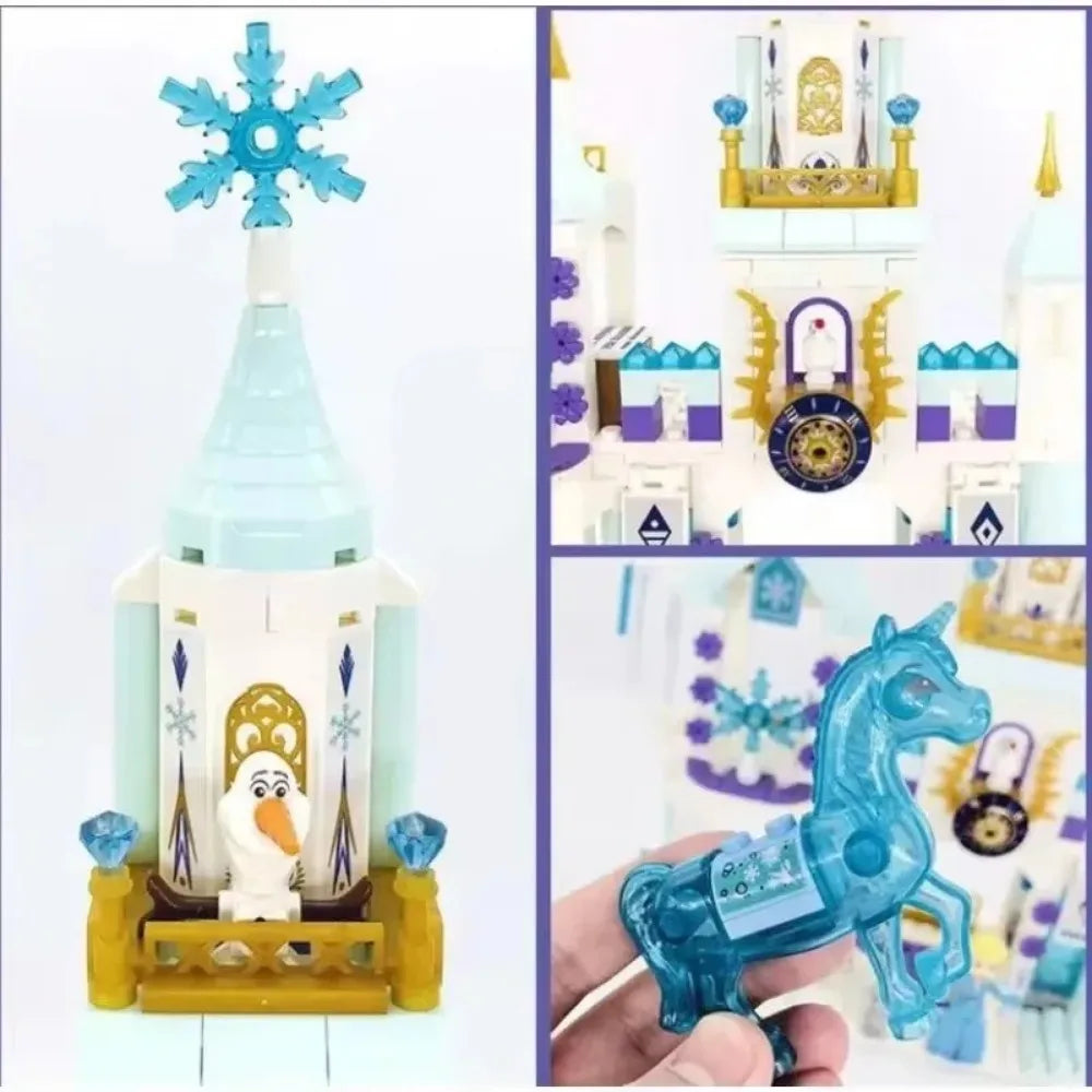 Friends Princess Luxury Ice Castles Building Blocks Playground House Movies Bricks Classic Figures Set Toy for Girls DIY Gift