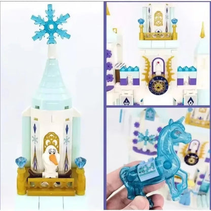 Friends Princess Luxury Ice Castles Building Blocks Playground House Movies Bricks Classic Figures Set Toy for Girls DIY Gift