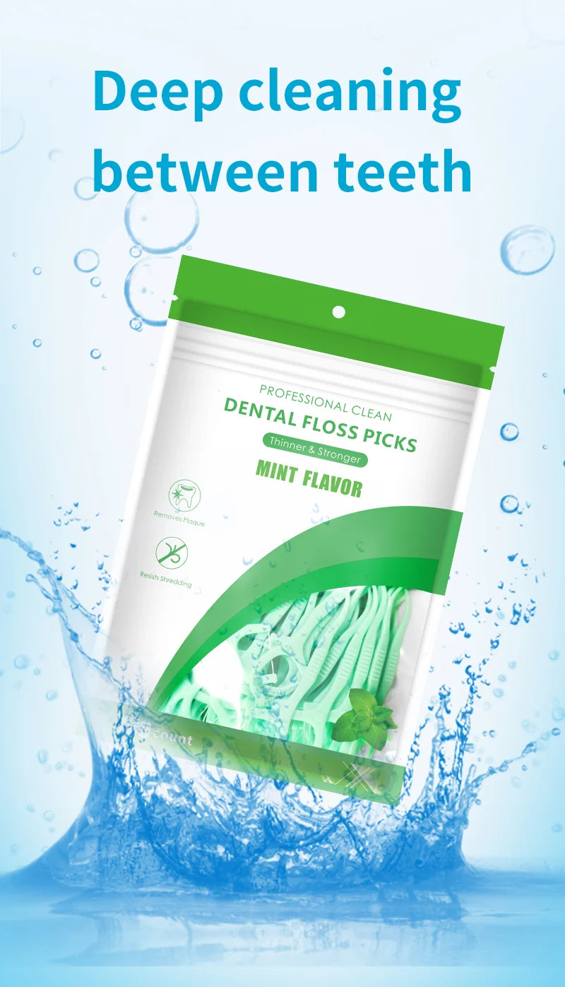 500/300/100pcs ultra-fine mint flavored toothpicks, safe high-end toothpick sticks, plastic toothpicks