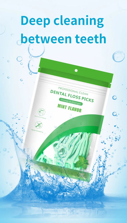 500/300/100pcs ultra-fine mint flavored toothpicks, safe high-end toothpick sticks, plastic toothpicks