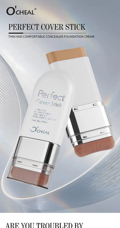 O'CHEAL Perfect Cover Stick Thin And Comfortable Concealer Foundation Cream Stick Instant Natural Waterproof Long-lasting Makeup