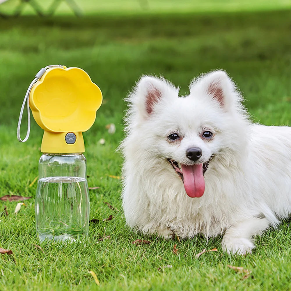 2in1 Pet Portable Water Bottle for Small Medium Dogs Cats Food Feeder Leakproof Dog Drink Bowl Outdoor Pet Puppy Water Dispenser