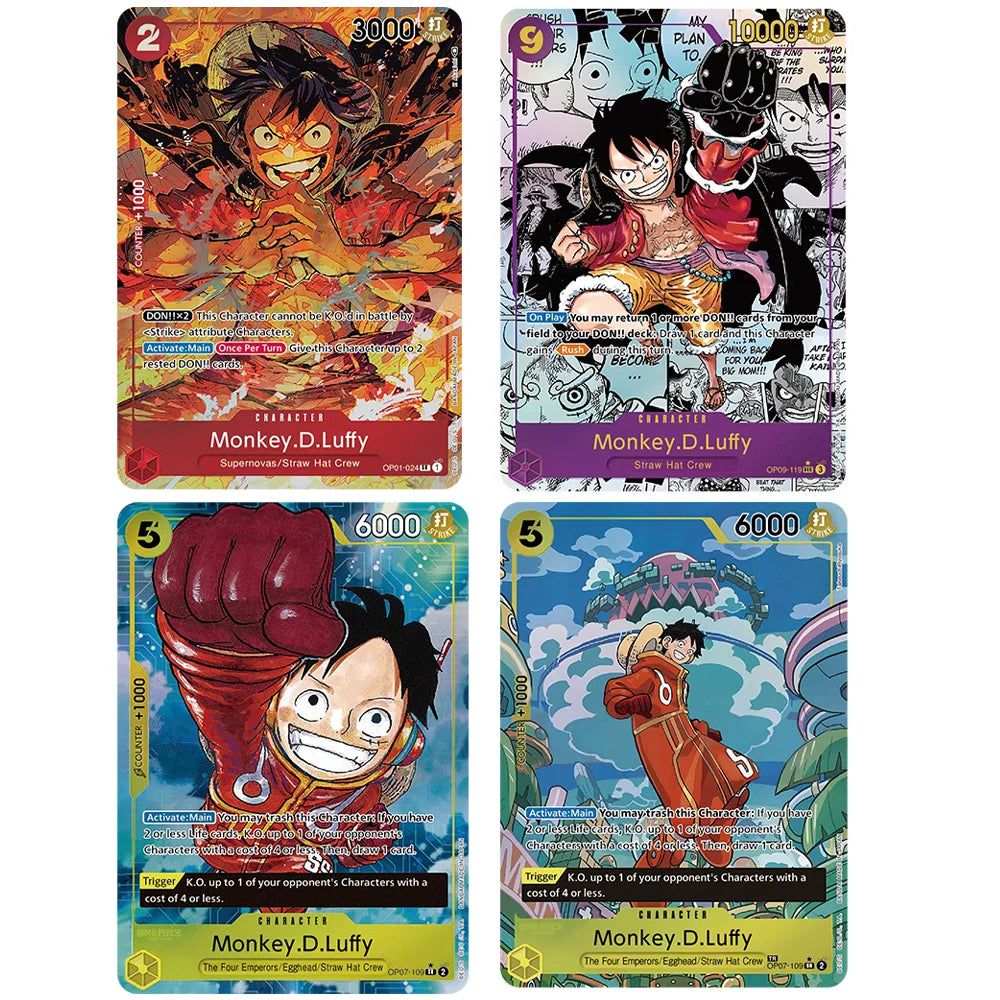 Anime One Piece OPCG English Version Monkey.D.Luffy Straw Hat Crew Portgas.D.Ace Whitebeard Pirates Collection Proxy Cards