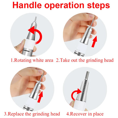 Electric Nail Drill Pen Handle File Polish Grind Machine Handpiece Manicure Pedicure Tool Nail Drill Accessories
